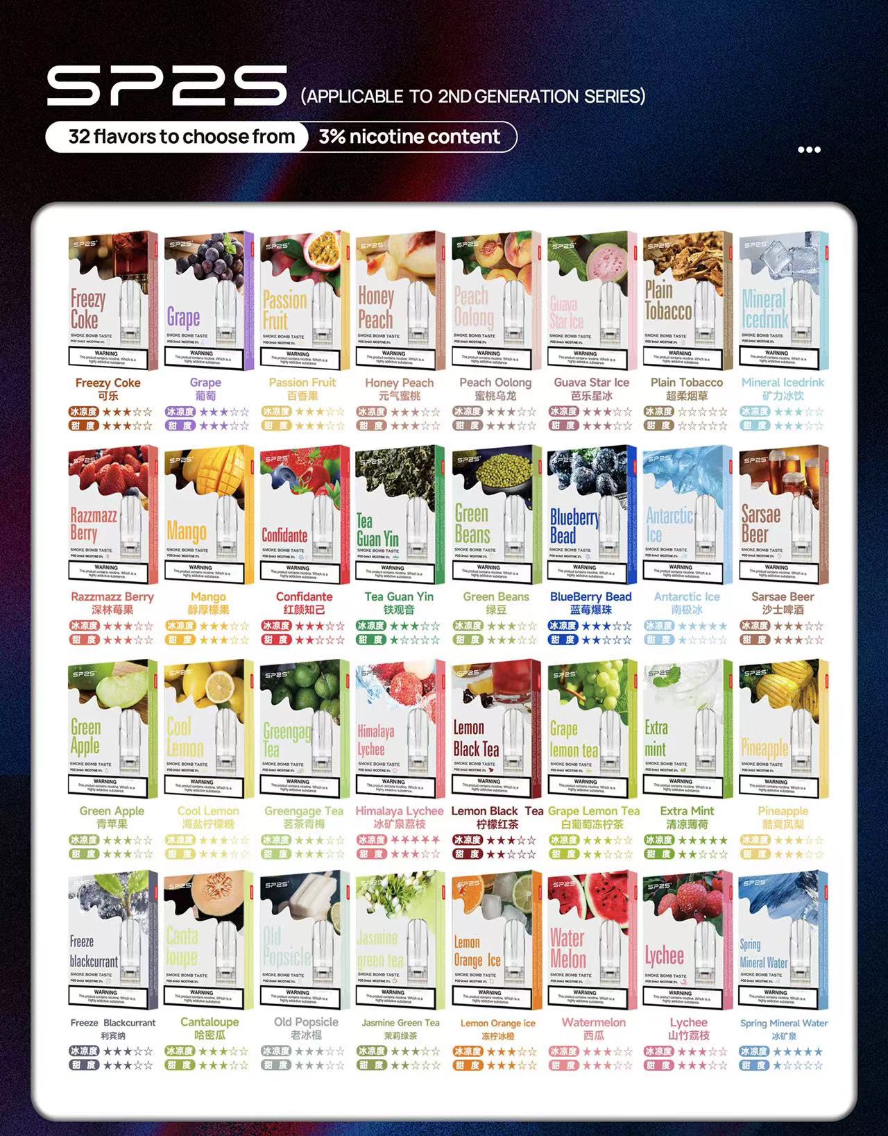 SP2S電子煙煙彈 【原廠正品】通用煙彈 台當天出貨 零售批